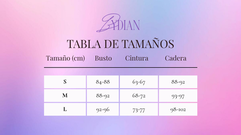 size chart - tabla de tamaños